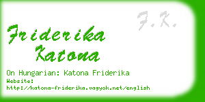 friderika katona business card